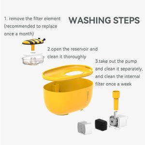 प्यारा मधुमक्खी यूएसबी चार्ज बिल्ली पानी के फव्वारे स्वत: इलेक्ट्रॉनिक पालतू जानवर पानी की मशीन के साथ कटोरा फिल्टर बिल्लियों कुत्तों पीने फीडर 2L - Product Image 4