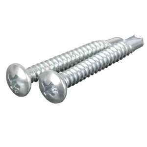 Galvanized stainless steel pan head self-tapping screw with washer