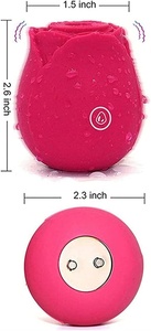 Per USB Wiederaufladbarer Rosen-Dildo für Frauen, Waschbar und Wasserdicht mit 10 Saugstufen, Sexspielzeug in Rosenform - Product Image 4