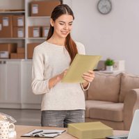 Bolsa de Correo de Papel Kraft Marrón Impresa Personalizada, Sobres Acolchados Ecológicos para Envíos de Ropa