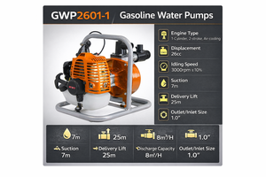 <span class=keywords><strong>Bomba</strong></span> <span class=keywords><strong>de</strong></span> <span class=keywords><strong>Agua</strong></span> <span class=keywords><strong>de</strong></span> Alta Presión a <span class=keywords><strong>Gasolina</strong></span> <span class=keywords><strong>de</strong></span> 1.65KW y 52cc, 1 Cilindro, 2 Tiempos, Refrigerada por Aire, Succión <span class=keywords><strong>de</strong></span> 8.5m, Elevación <span class=keywords><strong>de</strong></span> 38m, Caudal <span class=keywords><strong>de</strong></span> 8.5m/H - Product Image 5
