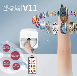 O2nails Nail Printer V11 Portable Professional Manicure Equipment 3D Nail Art Machine WiFi Enabled <b>ABS</b> Material - Product Image 3