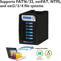 Duplicador de Discos Duros SATA HDD/SSD Independiente Vinpower, Alta Velocidad 120MB/s, 128MB de Búfer, Copia Inteligente, 1-8 Objetivos
