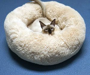 Fluppy Faux Fur <b>Donut</b> Pet <b>Bed</b> Eco-Friendly Luxury Round <b>Bed</b> for <b>Dogs</b> and Cats Factory Direct Drop Shipping - Product Image 2