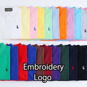 Top Quality Cotton Custom Embroidery Logo Men's Polo Shirts Casual Brand Sportswear Polos Home Tops Polo <b>Tshirt</b> for Men - Product Image 5