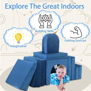 Juego de 12 Piezas de Muebles Infantiles para Sala de Estar, Sofá <span class=keywords><strong>Modular</strong></span> Seccional para Niños, Sofá de Juego para Niños - Product Image 6