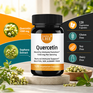 Cápsulas Vegetarianas de Quercetina Shecome Certificadas por GMP, Apoyan la Salud Inmune y Respiratoria para Hombres y Mujeres, Suplemento de Quercetina - Product Image 2