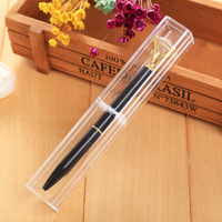 Porte-stylo en cristal en plastique Transparent boîtes d'emballage cadeau papeterie étui à stylo Transparent