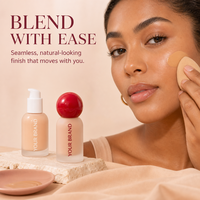 Fond de teint liquide mat à couvrance totale imperméable 30g Maquillage quotidien Service de personnalisation de marque privée