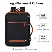 Sac à dos pour ordinateur portable avec logo personnalisé, 15,6 pouces, sac de voyage d'affaires, grande capacité, sac à dos pour ordinateur avec port USB pour hommes et femmes