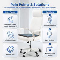 Coussin de dos de soutien lombaire de chaise de bureau de mousse de mémoire tricotée ergonomique confortable avec la caractéristique anti-ronflement