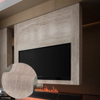 Panneaux muraux flexibles en travertin imperméables 600x1200mm pour les murs extérieurs des bâtiments de grande hauteur, les colonnes de balcon et les salons