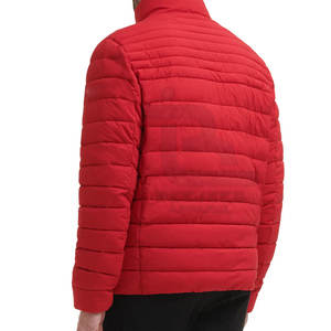 Chaqueta acolchada de hombre de alta calidad con logotipo personalizado para invierno con cuello levantado de talla grande - Product Image 3