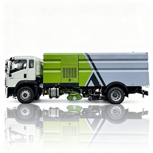 รถกวาดถนน Howo 4x2 จากจีน ปรับแต่งพวงมาลัยได้ มาตรฐานไอเสีย Iso Ccc สำหรับรถกวาดถนน - Product Image 4