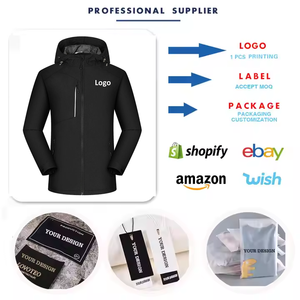 Giacche con cappuccio da <span class=keywords><strong>uomo</strong></span> giacca a vento impermeabile Design personalizzato per giacche da pioggia Unisex giacca a vento con Zip cappotto Soft Shell - Product Image 6
