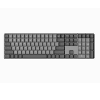 Keyboard Mekanik Berkualitas Tinggi Ukuran Penuh Profil Rendah Berkabel-Nirkabel dengan Casing Paduan Aluminium, Lampu Latar RGB, Desain Ultra Tipis untuk