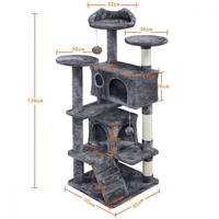 Prix usine tour d'arbre à chat pour intérieur chats maison multi-niveaux meubles pour animaux de compagnie lit chat arbre d'escalade avec hamac sisal grattoir