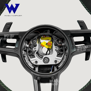 Volante Personalizado <span class=keywords><strong>Verde</strong></span> con Retorno al Centro, Apto para Porsche Panamera, Cayenne, <span class=keywords><strong>Macan</strong></span>, 718, Boxster, Cayman, 996, 911, 981, 958, 991 - Product Image 3