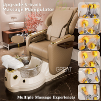 Fauteuil de Pédicure Électrique de Luxe Professionnel et Moderne avec Massage pour Salon – Pédicure Manucure Trône Rose et Noir