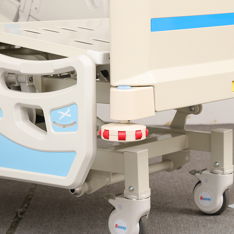 Muebles de hospital Equipo de cama plegable para pacientes Cama de hospital eléctrica giratoria de cinco funciones para cuidados de salud