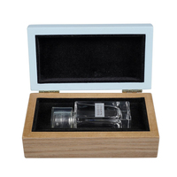 Boîte à parfum en bois massif de chêne personnalisée de luxe avec logo, petite boîte pour une seule bouteille