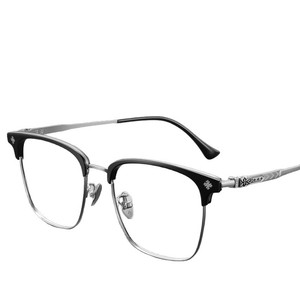 Monturas de Gafas Retro de Media Montura 5531, Cuadradas, de Titanio Puro, Ligeras, para Hombre, Diseño Clásico - Product Image 2