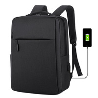 Bolsas Sencillas de Moda para Ordenador Portátil, Bolsa de Viaje de Negocios con Múltiples Bolsillos, Gran Capacidad, Impermeable, a Prueba de Golpes, Mochila para Ordenador Portátil con Logotipo