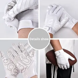 Guanti da Battuta All'Ingrosso o Guanti da Ricevitore da Rugby Leggeri e Antiscivolo con Grip in Silicone Guanti da Football - Product Image 5