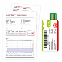 Potmagic S100 Registrador de Datos de Temperatura Digital de un Solo Uso, Informe USB PDF, Clasificación IP67, Resolución de 0.5°C para Aplicaciones de Cadena de Frío