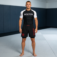 Ensemble BJJ No-Gi OEM en gros, Kit d'entraînement de Jiu-Jitsu, Rashguard de compression, Short de combat, Séchage rapide, Coutures renforcées, Vêtements de sport