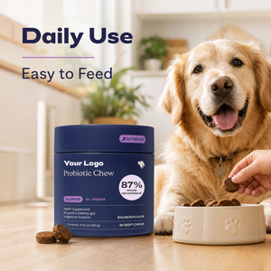 Masticables Probióticos <span class=keywords><strong>para</strong></span> <span class=keywords><strong>Perros</strong></span>, Suplemento de Apoyo Digestivo, Fórmula <span class=keywords><strong>para</strong></span> la Salud Intestinal, Sabor a Salmón, Golosina <span class=keywords><strong>para</strong></span> el Bienestar de las Mascotas, OEM - Product Image 2
