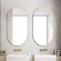 Accueil Hôtel utilisation miroir mural Art Style cadre en métal salle de bain chambre miroir