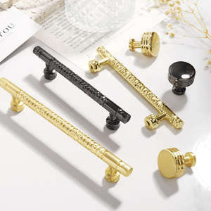 Poignées de porte d'armoire réglables en alliage de zinc pour meubles de cuisine, finition brossée, couleur or, noir, cuivre, luxe - Product Image 6