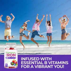 Amaz OEM Supplément multivitaminé Gommes végétaliennes en fer pour soutenir l'énergie et l'immunité Gommes en fer - Product Image 4