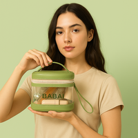Trousse de Maquillage Portable avec Fermeture Éclair, Pochette Cosmétique Transparente pour Femme, Idéale pour Voyage, Étui de Toilette avec Poignée et Lettre