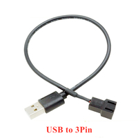 Câble adaptateur USB 5V vers ventilateur de châssis 4 broches, câble d'alimentation USB haute puissance en cuivre étamé pour ventilateur de refroidissement d'ordinateur, projet DIY
