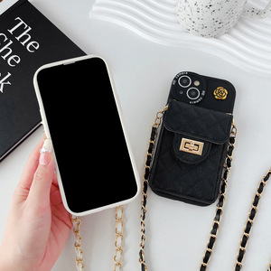 <span class=keywords><strong>Coque</strong></span> de Téléphone Portefeuille Luxe Léger Fleur de Camélia Bandoulière Chaîne <span class=keywords><strong>Corde</strong></span> Boucle Porte-cartes pour <span class=keywords><strong>iPhone</strong></span> 16 15 17 Pro Max 14 Pro Plus 13 12 - Product Image 6