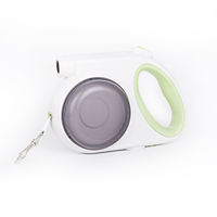 Laisse rétractable multifonction pour chien, avec batterie au lithium, sac de poope léger biodégradable, bol d'alimentation, 1 pièce