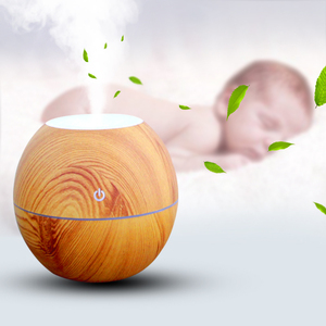 Mini Không Khí Mát Mẻ 5 V 130 Ml Khuếch Tán Nhà Máy Bán Hàng Trực Tiếp 7 Led Màu Flat Top Hạt Gỗ Usb Mát sương Tạo Độ Ẩm - Product Image 1