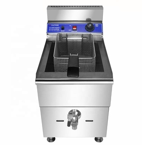 Freidora de Gas de un Solo Tanque con Válvula de Drenaje de Aceite, Capacidad de 18L, Diseño Compacto para Pequeños Restaurantes y Bares, Fácil de Limpiar - Product Image 2