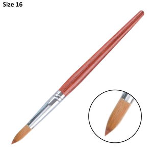Pinceaux à ongles en poils de Kolinsky 20%-100%, tailles 12-24, manche rond en bois pour la décoration des ongles - Product Image 6