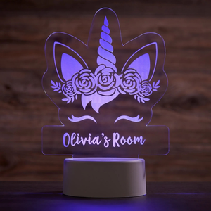 Letrero LED Personalizado con Nombre para Sala de Estar Moderna con Elegante Fuente Cursiva y Base de Madera Natural - Product Image 2