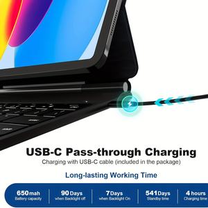 <span class=keywords><strong>Clavier</strong></span> sans fil rétroéclairé magnétique pour <span class=keywords><strong>iPad</strong></span> 10,9 pouces <span class=keywords><strong>Air</strong></span> 4ème et 5ème génération avec rétroéclairage, sans support pour stylet - Product Image 4