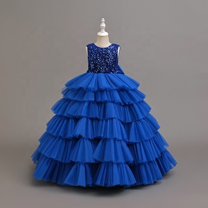 Abito Formale per Bambine in Pronta Consegna, Nuovo Stile Europeo e Americano, Elegante Gonna a Strati, Abbigliamento di Alta Gamma per Bambini - Product Image 4