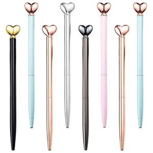 Heart Shaped Metal Ballpoint <b>Pen</b> with Embossed Design Portable Perfect for Wedding Bridal Shower Graduation Birthday School Gift - Product Image 1