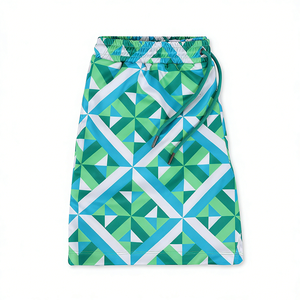 Short de bain et de surf en tissu extensible 4 directions en polyester recyclé et élasthanne, avec cordon de serrage à la taille et embouts métalliques, et doublure en maille. - Product Image 2