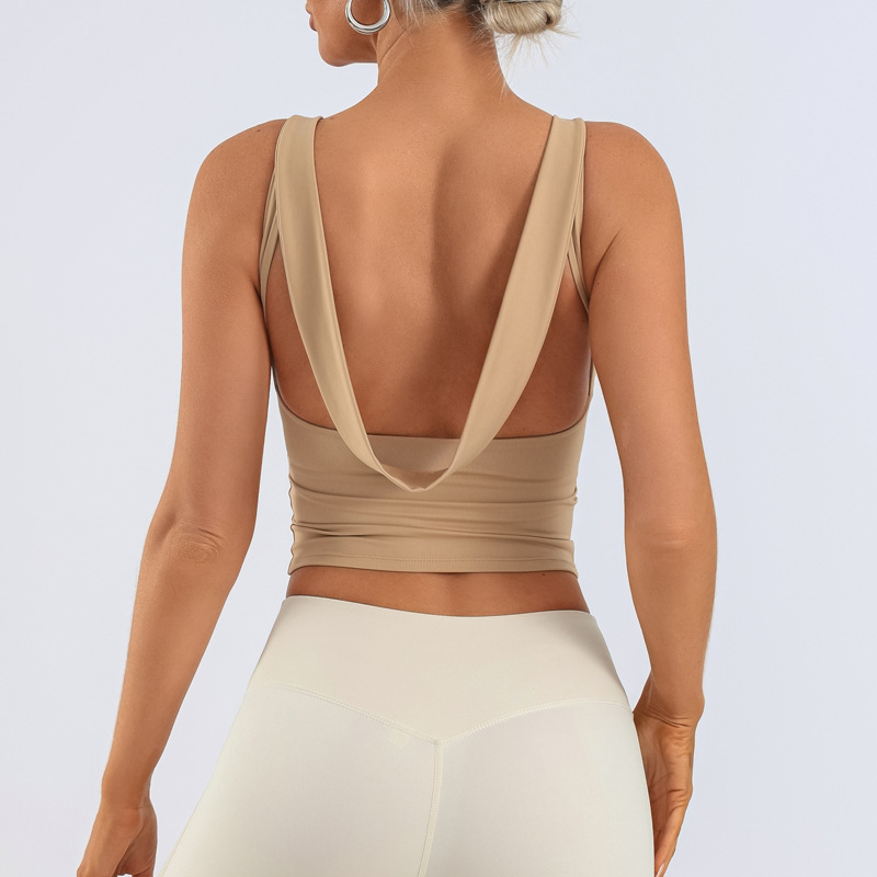 Women's Breathable Lightweight Yoga Tank Top-Four-Way Stretch Spandex/Nylon Asymmetrical Neckline Simple Design for Summer