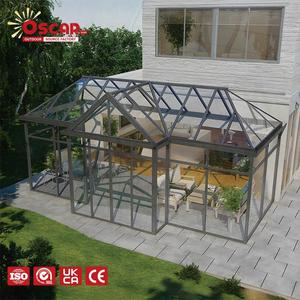 Cerramiento de Vidrio Inclinado de Diseño Moderno y Ecológico con Techo de Vidrio Templado, Garantía de 5 Años, para Patio, Balcón, Terraza, Solárium - Product Image 1