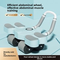 Appareil de fitness à domicile multifonctionnel Entraîneur abdominal intelligent à quatre roues Comptage de rebond automatique pour les roues à rouleaux abdominaux