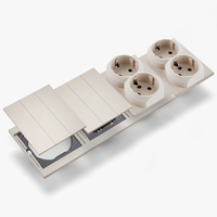 Interruptores y Enchufes de Pared WESA Ultrafinos con Botón Pulsador de 1/2/3 Vías, Enchufe Europeo de 1/2 Vía, Combinación Libre, Diseño Moderno de Lujo